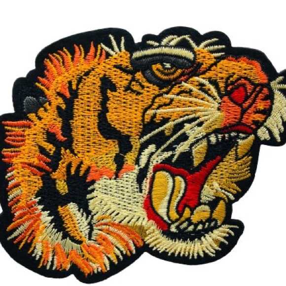 Pair of Tiger iron on patch tiger patch tiger applique - Picture 3 of 4